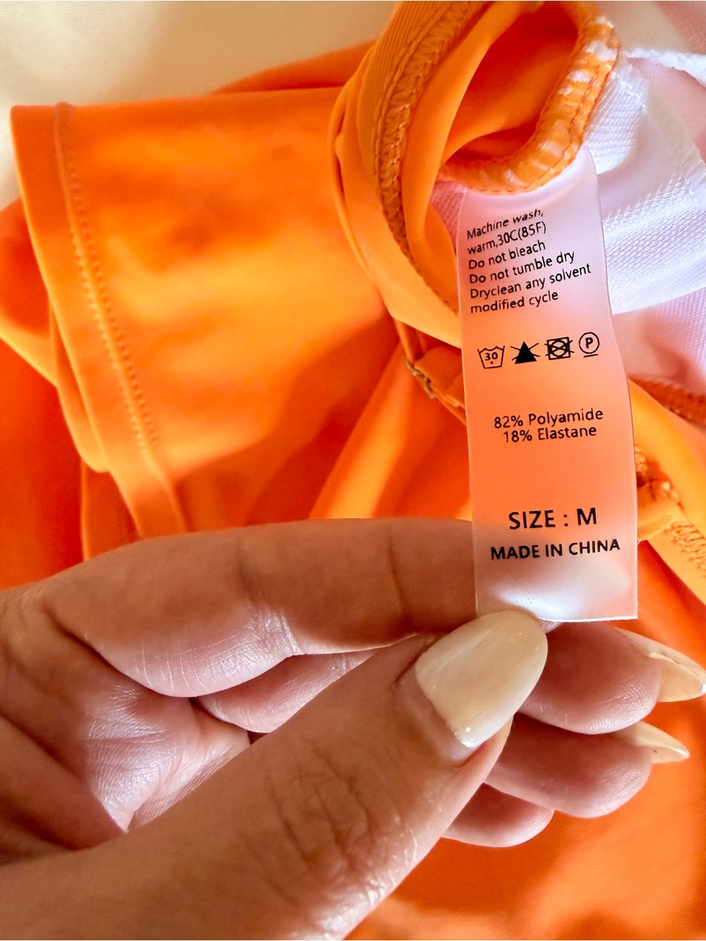Women's Orange Tankini Swim Dress - Picture 8 of 8